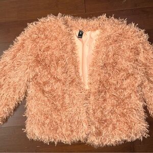 Windsor Peach Fuzzy Teddy Jacket